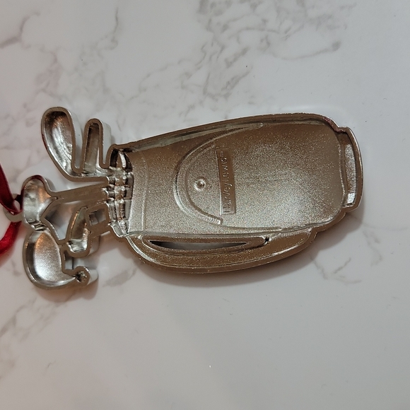 Golf Clubs Harvey Lewis Navy Blue Silver Hanging Christmas tree Ornament - Picture 4 of 5